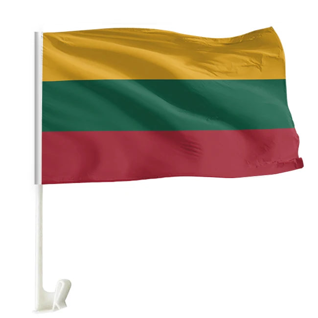 Custom Ireland Lithuania France Kyrgyzstan Ghana Indonesia Football Team Car Flag Event Flag Double Side