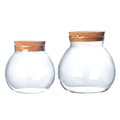 JUXINDA Wholesale High Borosilicate Glass Storage Jar with Cork Lid Airtight 500-1000ml Kitchen Dried Fruit Food Grains Storage