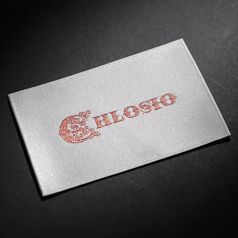 Custom Soft Satin Clothing Labels Woven Polyester Care Label with Printed Logo for Clothes