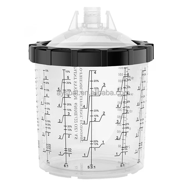 800ML Automotive Plastic Spray Paint Gun Cup for Car Refinishing Painting Disposable Spray Gun Painting Cup  Paint Mixing Cups