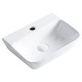 Single Hole Glossy Ceramic Art Basin Lavatory Modern Bathroom Table Top 16 Inch Wash Basin Size