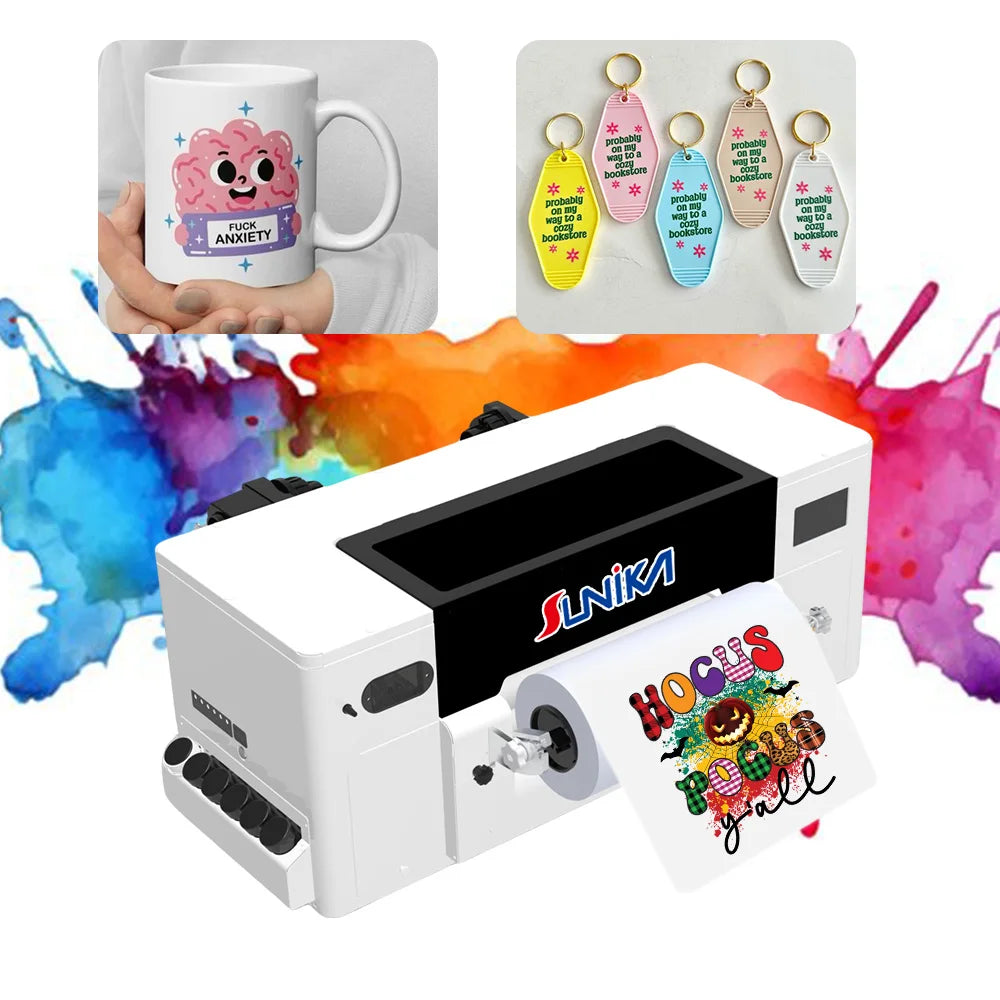 Epson XP600 F1080 UV DTF Printer A3 Sticker Transfer AB Film Cup Plastic 30cm Printing Machine for Glass Bottles