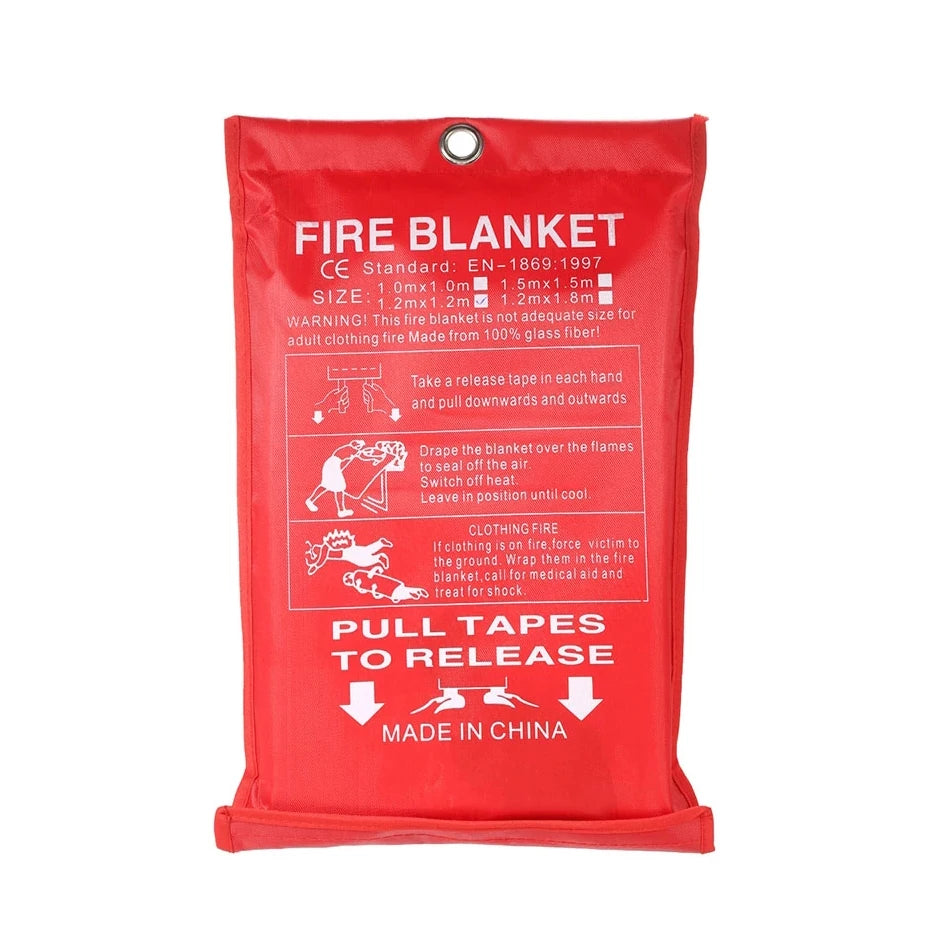 1M/1.2M/1.5M/2M Fiberglass Firefighting Blanket Emergency Survival Tent Boat Safety Cover Fire Extinguisher Tent