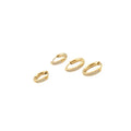 Mini 18K Gold Titanium Steel Earrings With Diamond & Zircon Trendy Hoop Design for Wedding Party or Gift