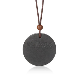 Trendy Women Men Quantum Black Pendant Necklaces Scalar Energy Neg Ions Protection Volcanic Stone Necklace