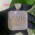 Customized Two Tone S925 Ice Out D VVS  2inches Letter  Hiphop Moissanite Pendant Pass Diamond Tester  Moissanite Jewelry