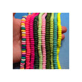 Flat Round Abacus Shape Matte Polymer Clay Beads Loose Spacer Beads for Jewelry Making Needlework Bracelets Necklace