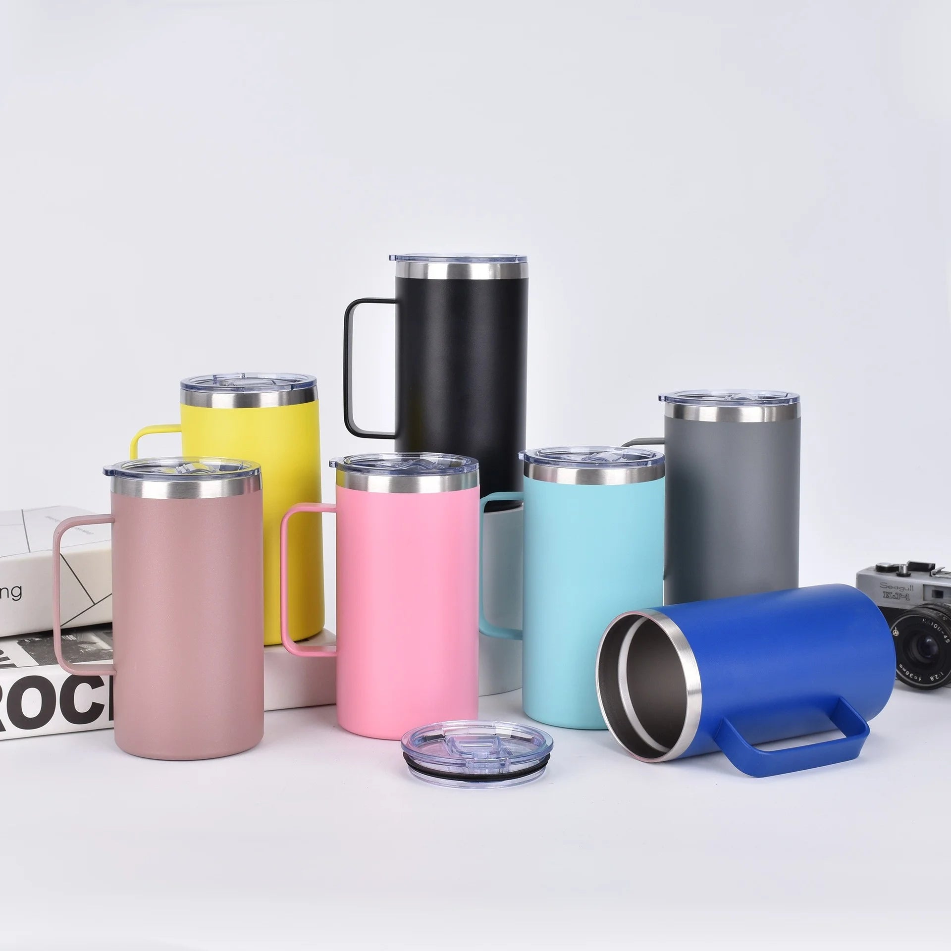 Personalized 20oz Double Wall Stainless Steel Travel Mug 550ML Insulated Coffee Cup Hot & Cold Beverages for Outdoor Use
