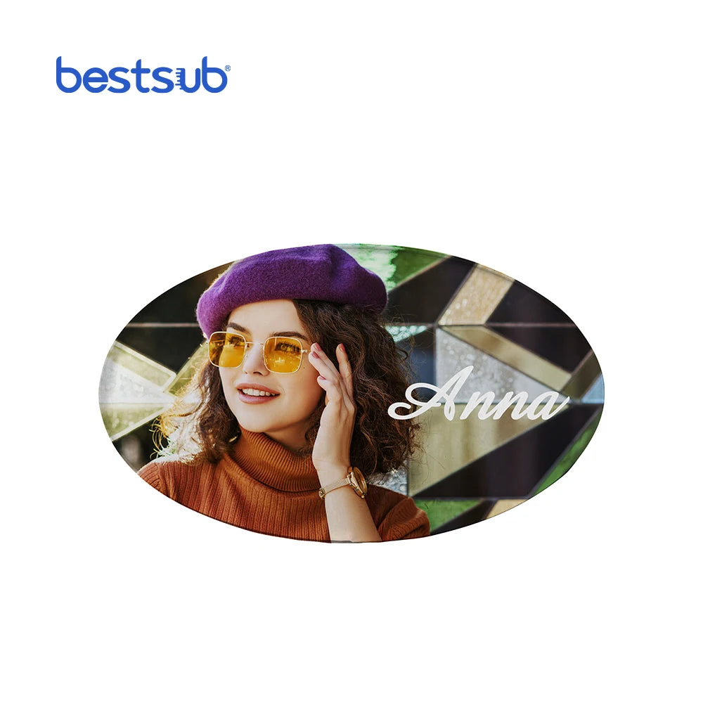 BestSub Wholesale Custom Sublimation Blanks Print Acrylic Name Badge