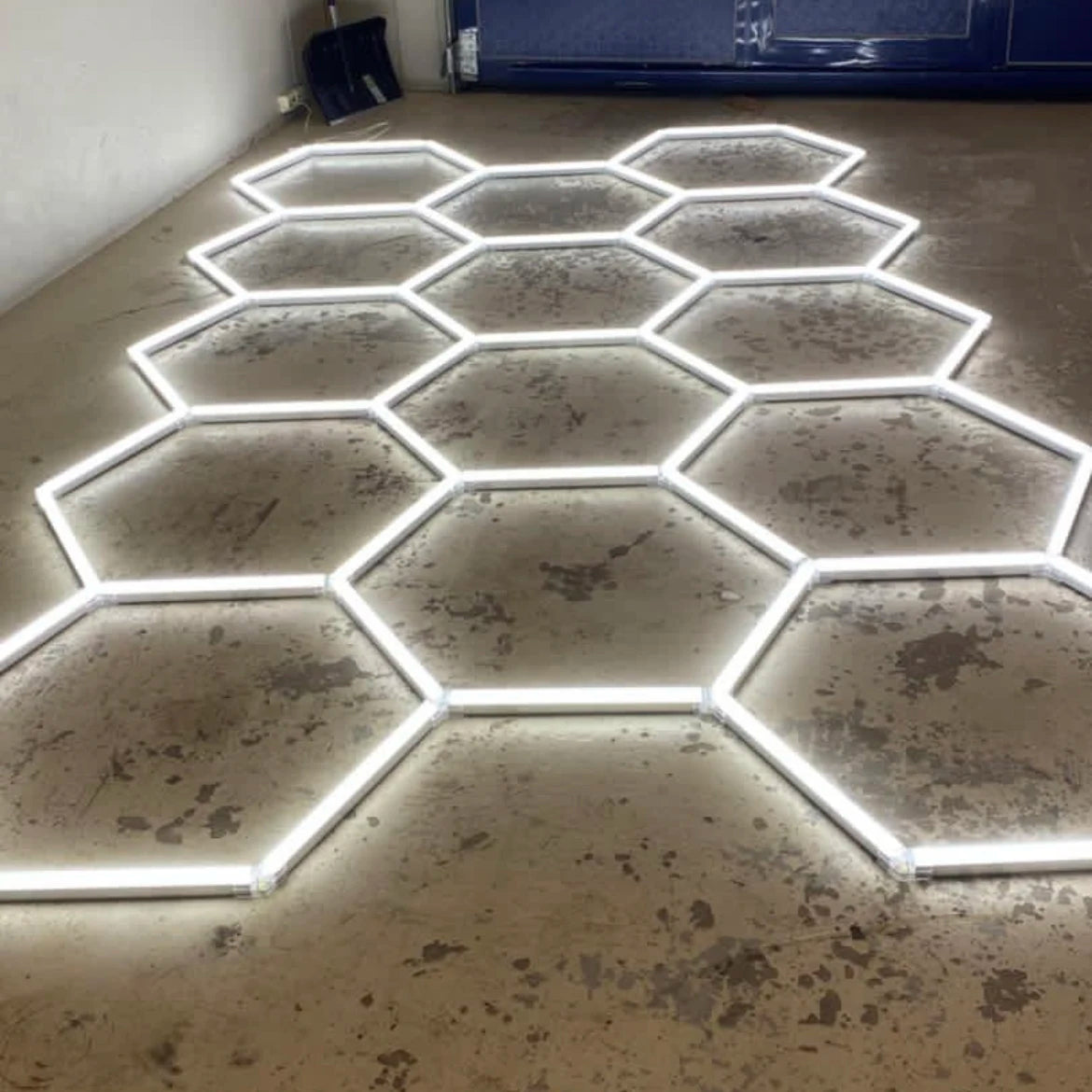 Led Auto Repair Garage Hexagonal Lights for Car Wash Beauty Lamp Factory Warehouse Customized 50 DC White COB LED 360 100 2000