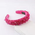 New Fashion Sponge Luxury Crystal Grain Texture Headband for Women Hair Accessories