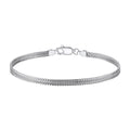 100% Real 925 Sterling Silver Mesh Bracelet Dainty 2.8mm Flat Mesh Chain Bracelet Trendy Minimalist Fine Jewelry for Women Gift
