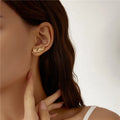 SP Fashionable Stainless Steel 18K Gold PVD Gold Plating English Letter Customised Name Earring