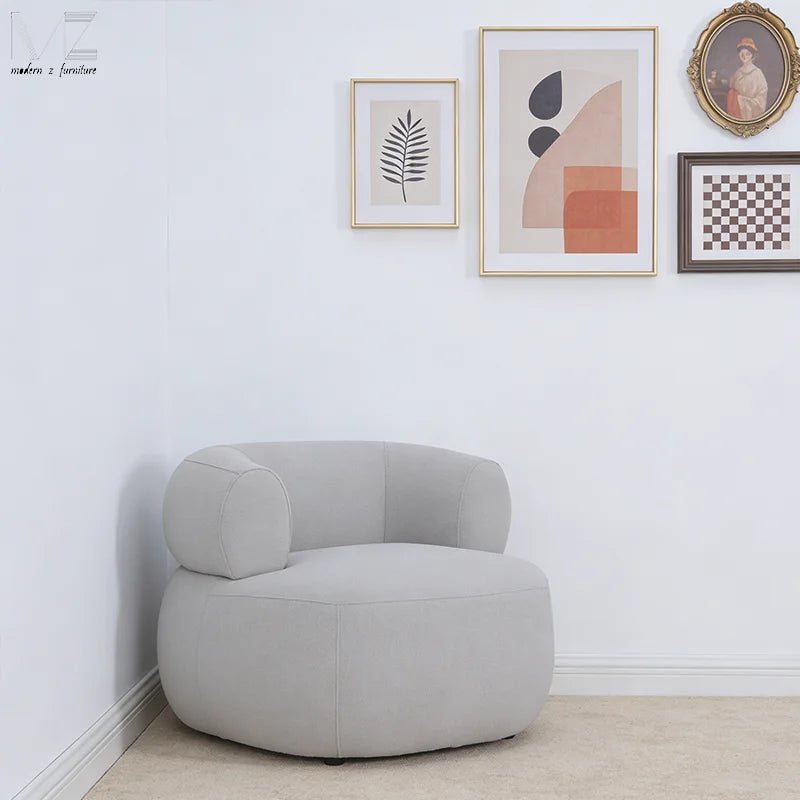 Hotel Furniture Fabric Occasional Armchairs Lazy Luxury Chair Lounge Sillas De Salon New Design Fleece Living Room Boucle Chair