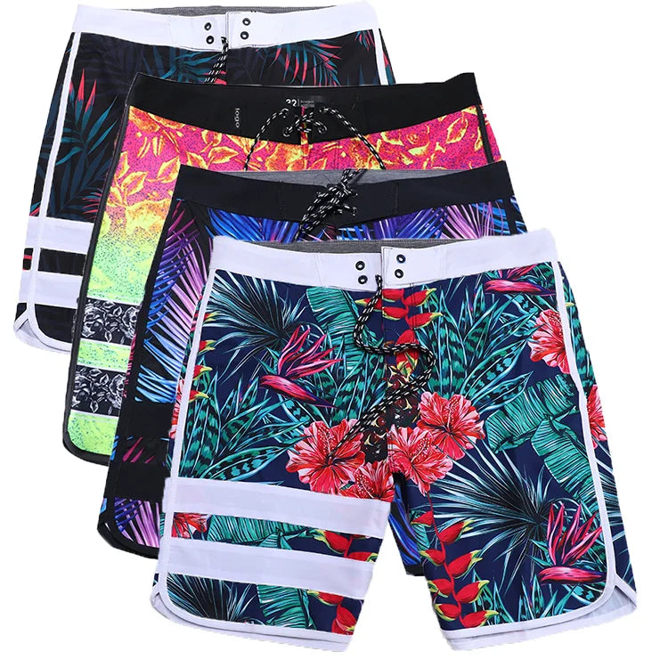 Custom Logo Label Quality Quick Dry 4-Stretching Boar Shorts Full Sublimation Printing Summer Swim Trunks for Men