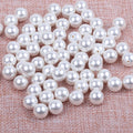 Wholesale High Quality ABS Plastic Round Half Hole Loose Imitation Pearl Beads 3mm-16mm Custom Color for Jewelry Making