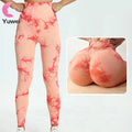 Tie Dye Seamless High Waisted Workout Leggings for Women Scrunch Butt Lifting Yoga Pants Yoga Leggings