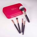 Travel Design Simple Customized Portable Private Label Mini Makeup Brush Set With Pink Makeup Brush Box Case Cosmetics Pouch