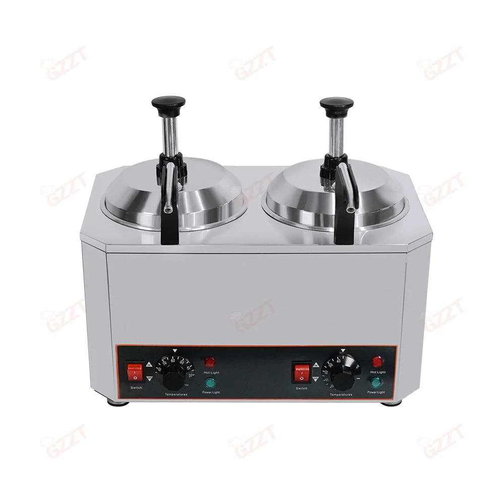 Hot Fudge Warmer Dispenser Pump Electric Commercial Nacho Cheese Warmer Chocolate Jam Warmer Hand Pressing Dispensing Machine