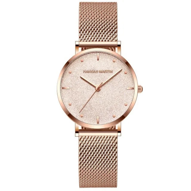 Hannah Martin MS36 Watches New Top Luxury Japan Quartz Watches Ladies Stainless Steel Lady Waterproof Wristwatches Bracelet
