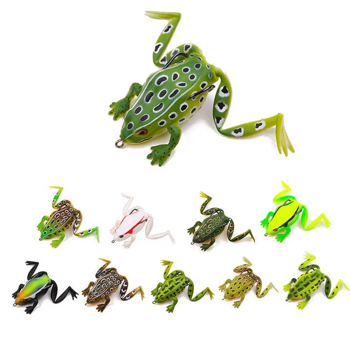Selco Bulk Order 17.2g Floating Fishing Bait Lures for Hair Stops Accessories PVC Fishing Soft Frog Lure