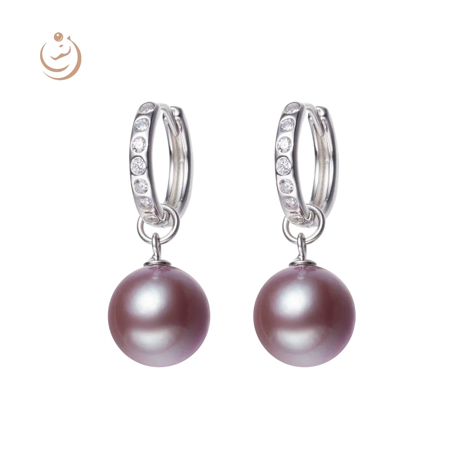 11-12mm Natural Edison Round Bead Drop Earrings Sterling Silver Rhodium Plated Trendy Women's Anniversary