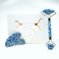 2025 Blue Spot Stone Jade Roller Gua Sha Face Roller Facial Beauty Roller Skin Care Tools Diy