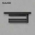 Modern Kitchen & Bathroom Paper Holder with Shelf Wholesale Tissue & Paper Towel Roll Stand