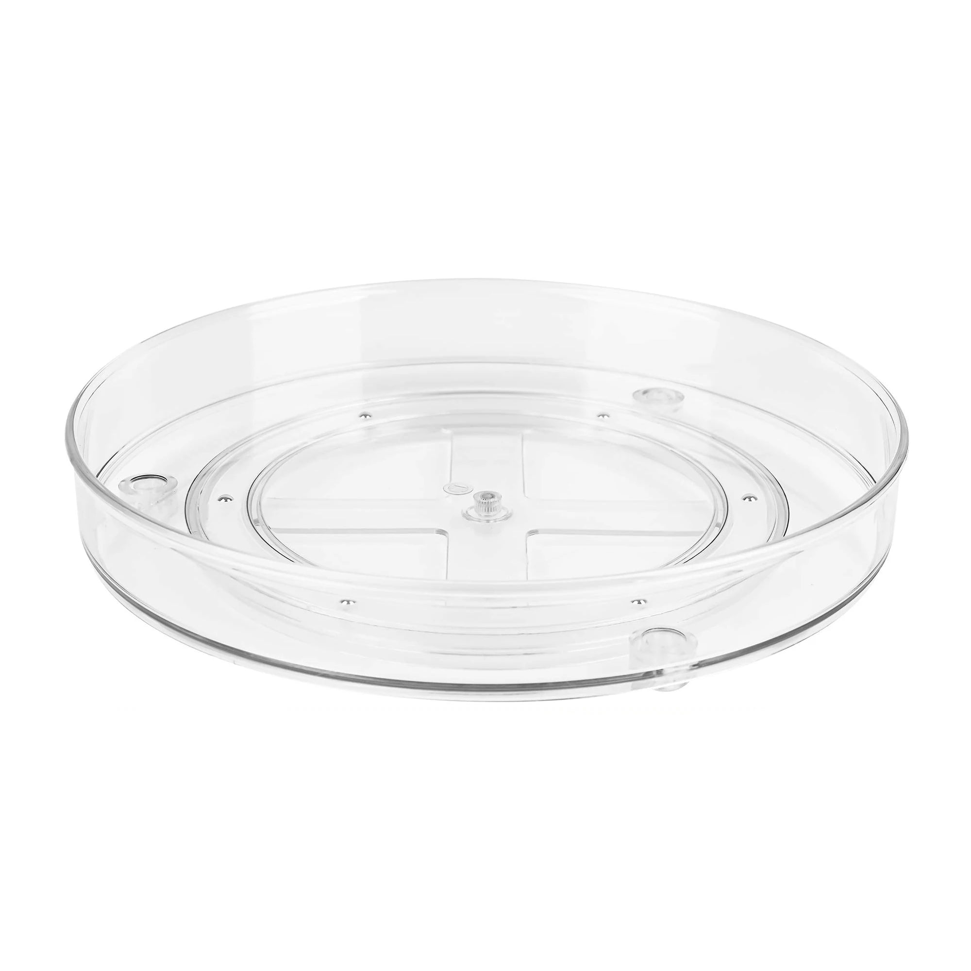 Clear Plastic Lazy Susan Turntable Spinning Kitchen Cabinet Organizer for Pantry Countertop Cosmetics Spice Jar