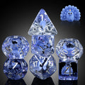 Peacock DND Dice Set 16mm Square 7PCS Cute Resin D&D Dice for Dungeons and Dragons Role Playing Games Tabletop Games