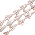 Wholesale White Fresh Water Pearl Bead 25x45mm Irregular Chicken Feet Shape Freshwater Pearls Beads for Jewelry Making DIY