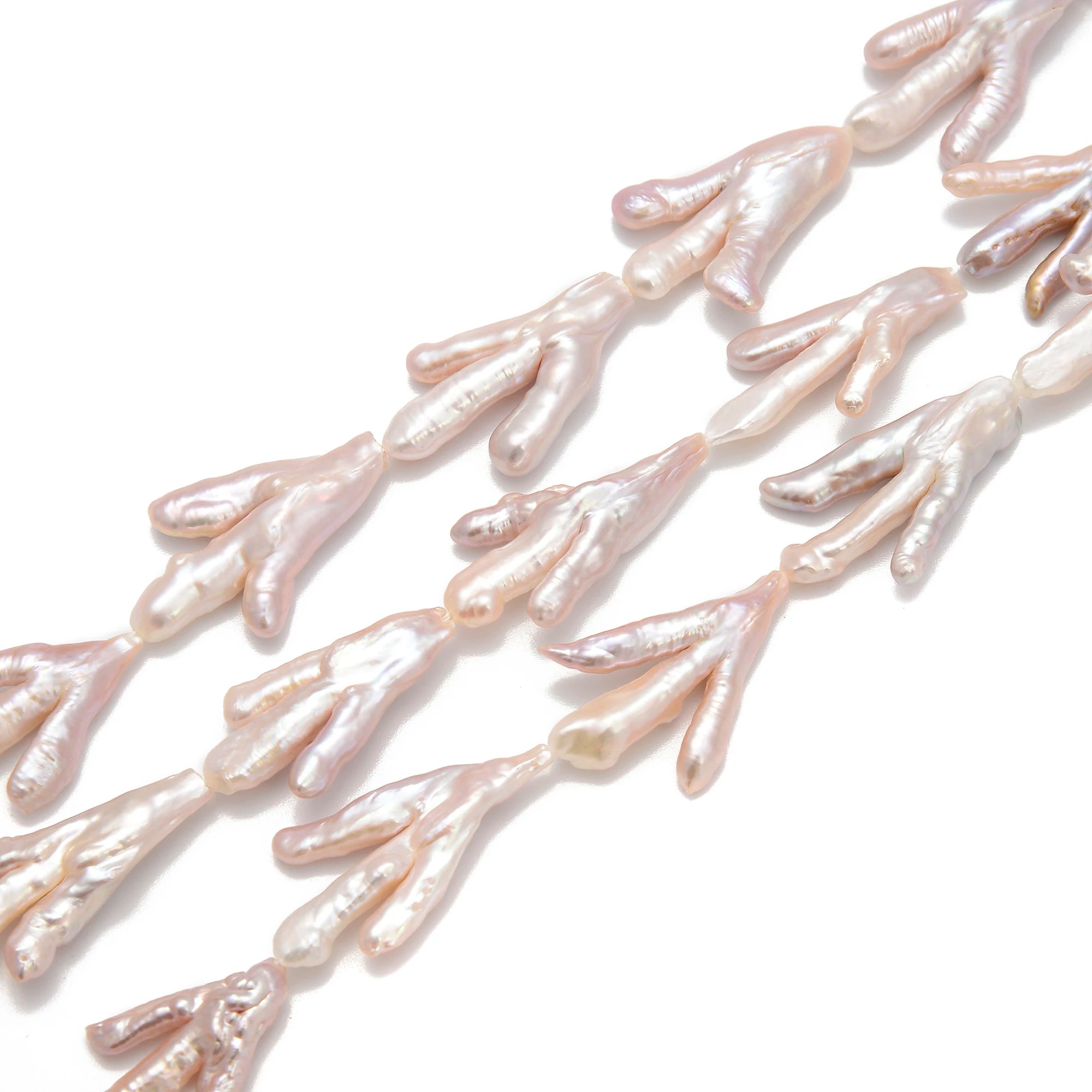 Wholesale White Fresh Water Pearl Bead 25x45mm Irregular Chicken Feet Shape Freshwater Pearls Beads for Jewelry Making DIY