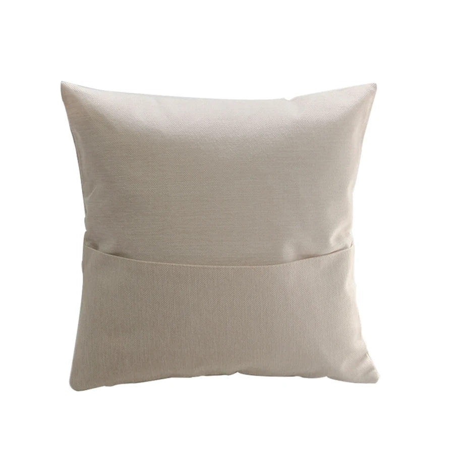 Topjlh Sublimation Linen Pillow Case With Pocket Blanks Personalized Logo Square Pillow case Cushion Covers