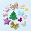 Wholesale Glitter Sequin PU Leather 3D Padded Applique Patch Butterfly Crown Mickey Head Padded Applique Patches for Shoes/hat