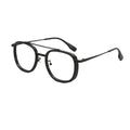 2025 Trend Optical Eyeglasses Frame Double Bridge Design Glasses Fashion Non-Prescription Metal Eyewear