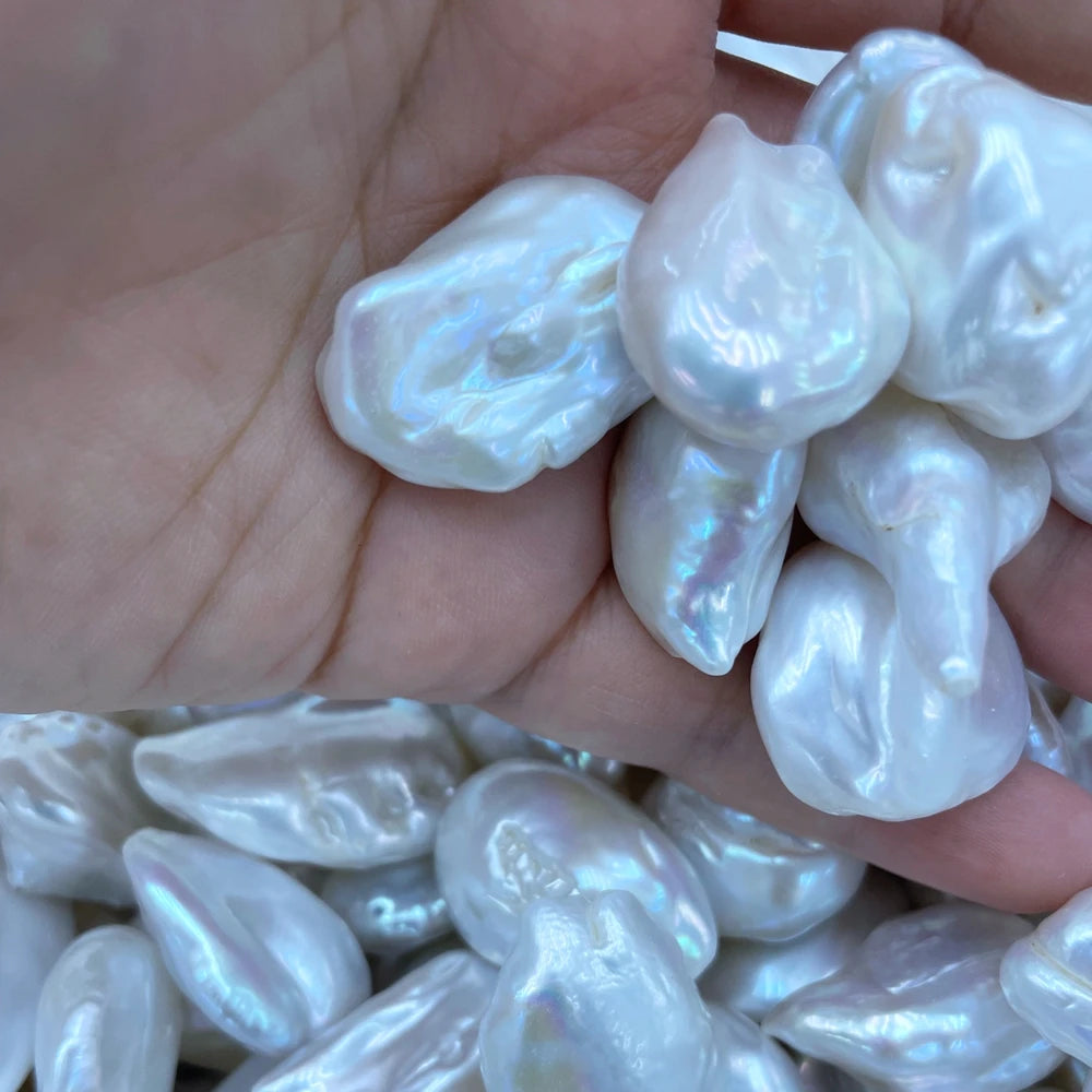 Big Size Long Fish Tail Freshwater Baroque Loose Pearl Bead for Jewelry Making