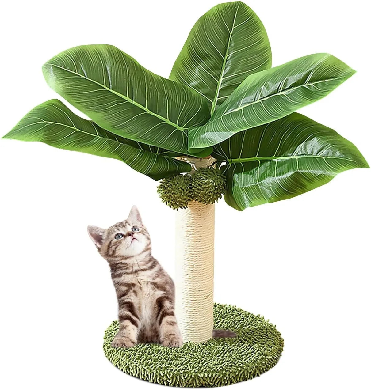 Coconut Tree Design Cat Scratching Post for Cute Kittens Scratch Post with Sisal Rope Indoor Cats Posts Cat Tree