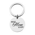Stock Fashion Stainless Steel Keychain Mother's Day Gift Hotsale Best Mom Ever Mom Keychain
