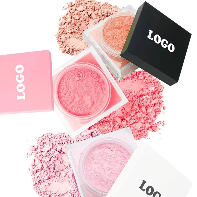 Cheek Makeup Blush Powder Custom Logo Vegan  Waterproof Private Label Blush HD Loose Powder For Cheek