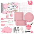 35pcs/set  Kitchen & Tabletop Baking Cake Utensil Pan Mold Set Custom Bakeware Decorating Set for Baking Toasting
