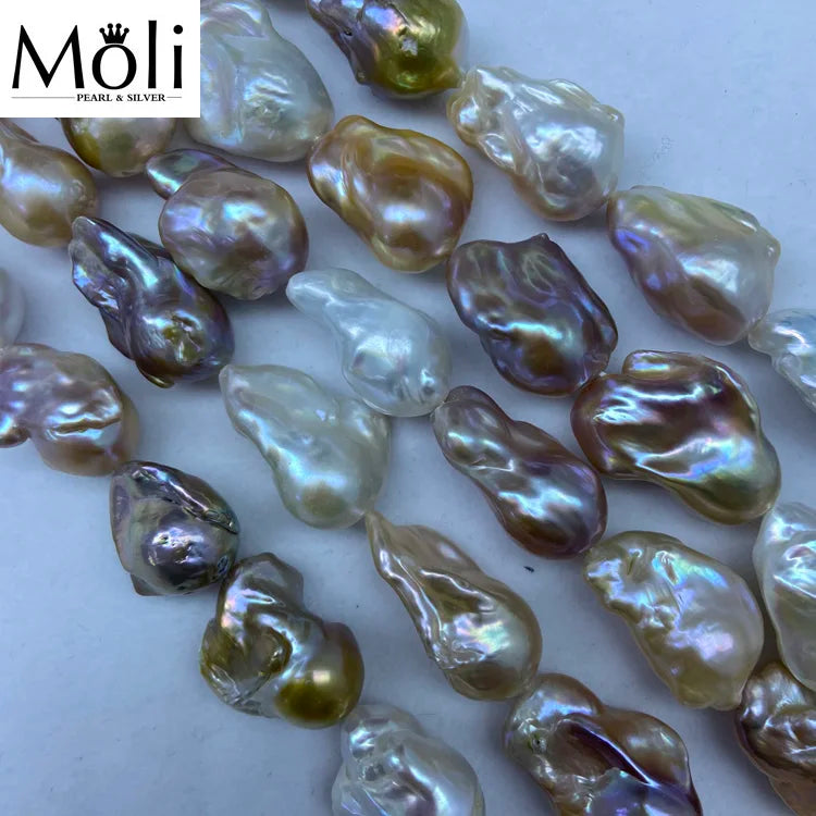Natural AAAA Grade Mix Color 13-17mm Freshwater Baroque Loose Pearl Strand for Wholesale DIY Jewelry
