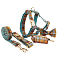 XS-XL Custom Pattern Design H Style Dog Harness Collar and Leash Set Nylon Dog Harness Manufacturer