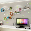 Set of 3 Decorative Display Geometric Hexagon Shape Wood Wall Mounted Floating Shelves for Bedroom Living Room