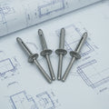 Exploding Tri-firm Rivets With EPDM Washer Lantern Tri Folding Blind Rivet Total Aluminum Waterproof Rivets 5.2/6.4