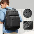 Men's Vintage Style Travel Backpack Large Capacity Waterproof Laptop Backpack 15.6-inch Computers Multifunction Polyester Lining