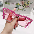 LBAshades 7047 Diamond Sun Glasses for Ladies Party Fashion Women Glasses Sunglasses pink Diamond Shades