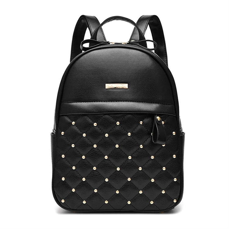 2024 Wholesale Designing Fashion Girl Charging Popular Korean Yellow Rivet Mini  Backpack