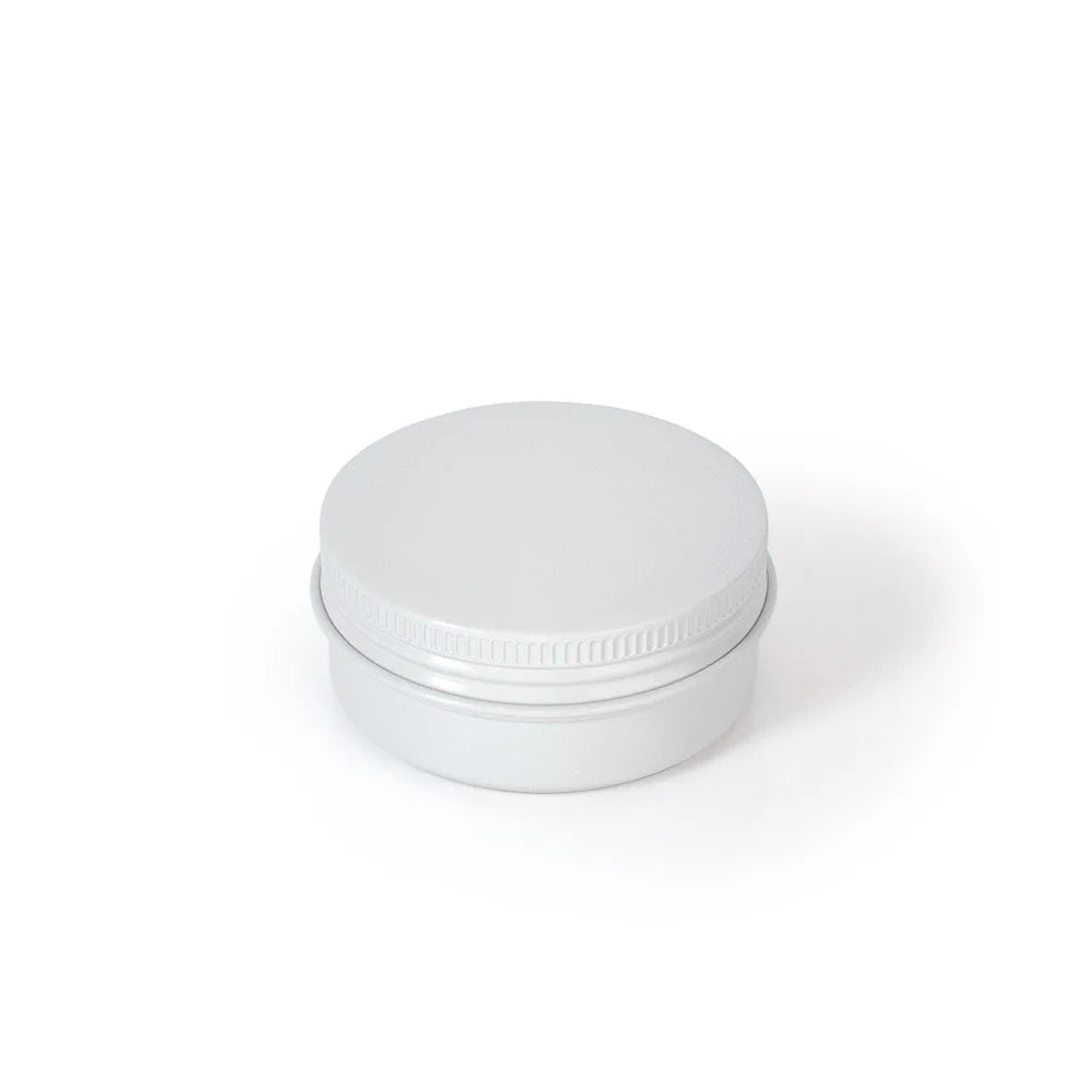 0.5 Oz Empty Metal Tin Can White Aluminum Tin Jars With Screw Top
