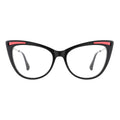 Wholesale Eyeglasses Cat Eye Retro Anti Blue Light Sun Glasses Metal Frame Women Optical Glasses