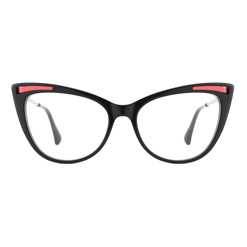 Wholesale Eyeglasses Cat Eye Retro Anti Blue Light Sun Glasses Metal Frame Women Optical Glasses
